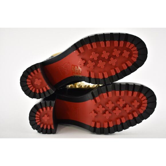 Christian Louboutin Yetita 70 Black Calf Leather Shearling Heel Combat Boot 36 - Picture 12 of 12